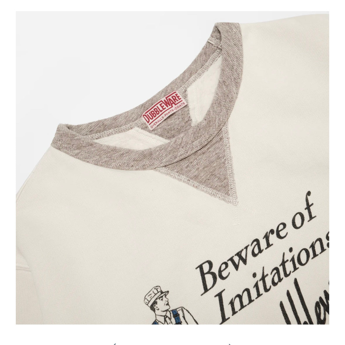 Dubbleware Imitations made in Italy Ecru Sweatshirt