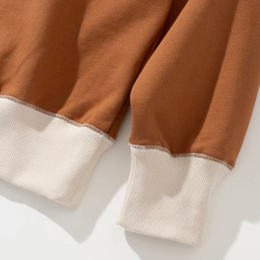 Uniform Bridge Two Tone Sweatshirt - Orange/Ecru