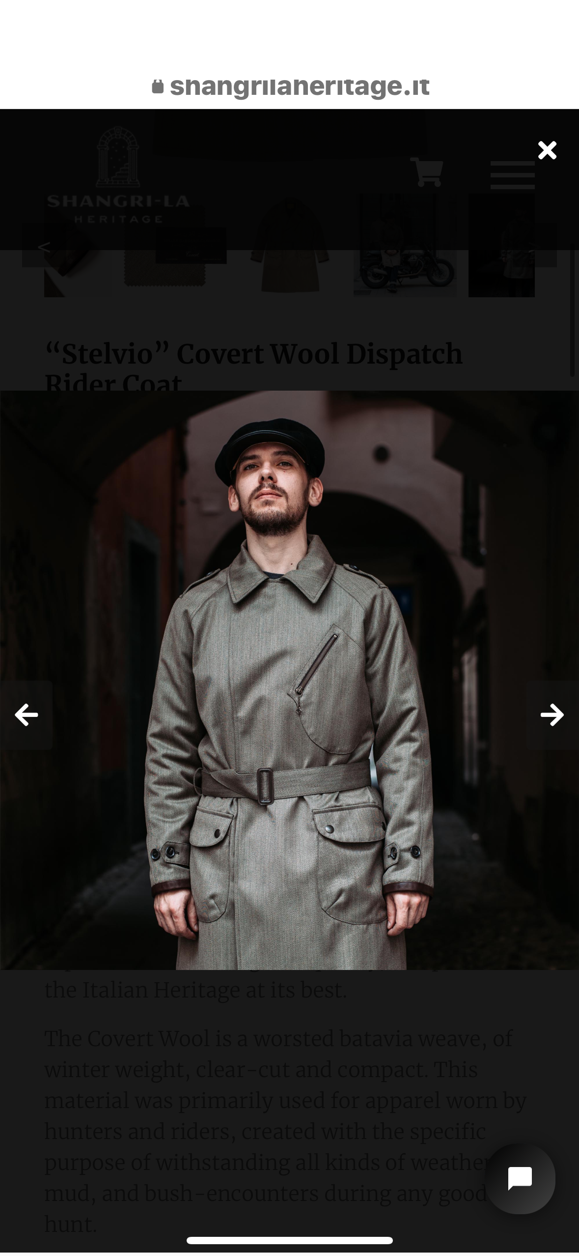 Shangri-La Heritage Stelvio Covert wool Dispatch Rider Coat