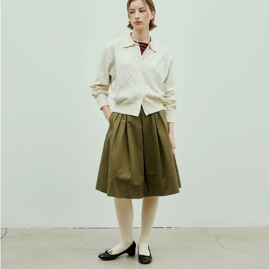 Uniform Bridge Military Inspired Cotton Flare Skirt