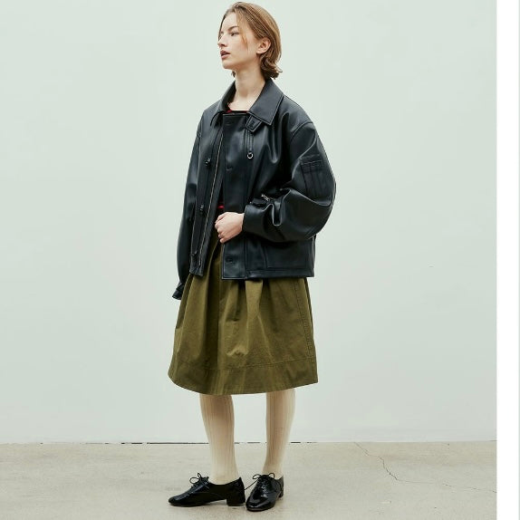 Uniform Bridge Military Inspired Cotton Flare Skirt