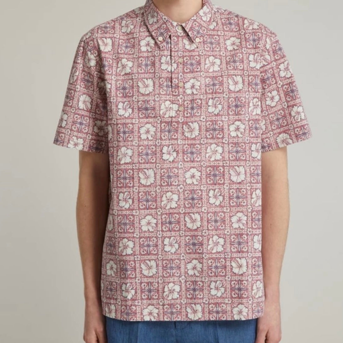 Reyn Spooner Pua Patchwork Pullover Shirt - Faded Ginger