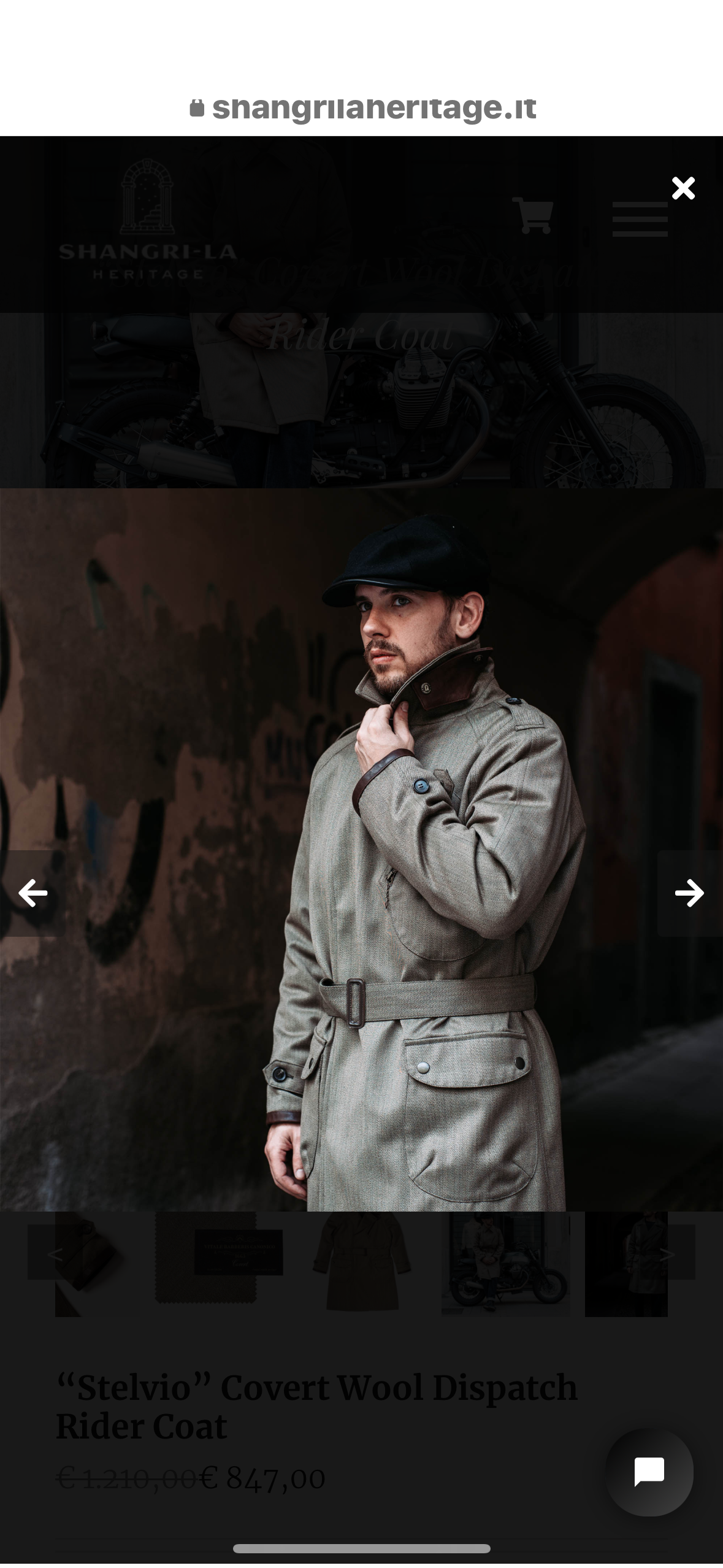 Shangri-La Heritage Stelvio Covert wool Dispatch Rider Coat