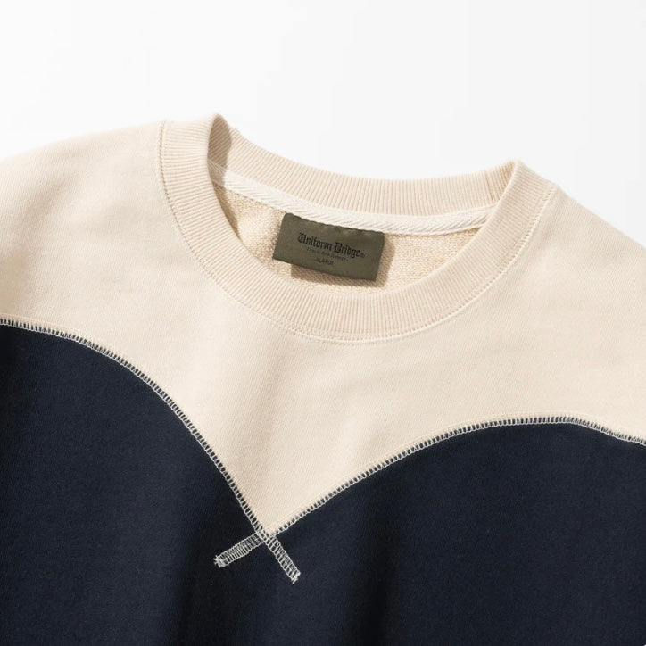 Uniform Bridge Two Tone Sweatshirt- Navy/Ecru