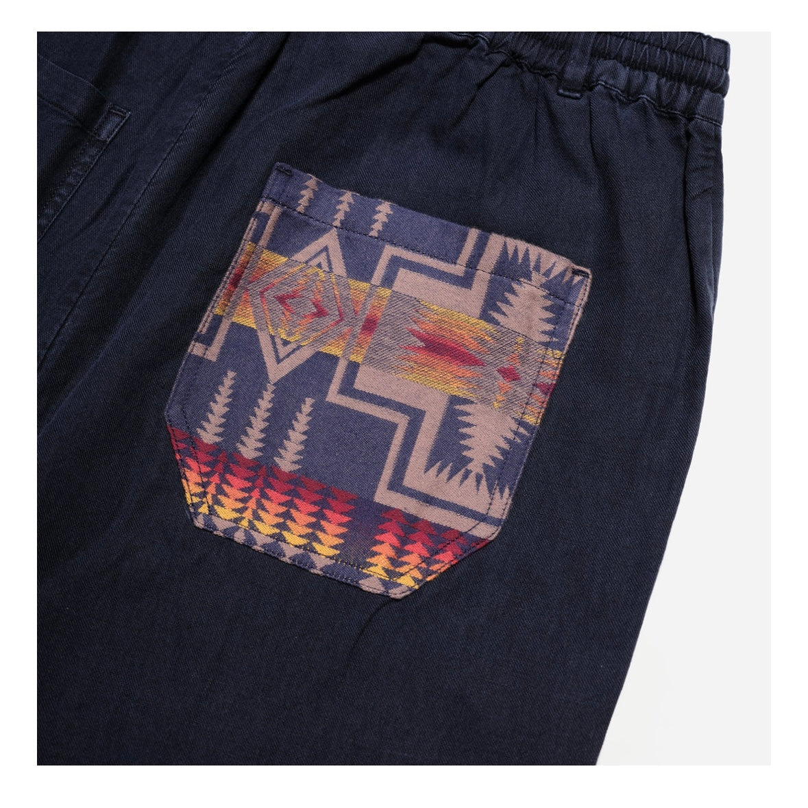 Pendleton Utility Patchwork Pant (The Harding Capsule) - Navy/Harding