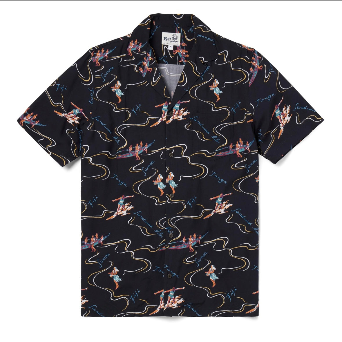 Reyn Spooner South Sea Camp Shirt - Black