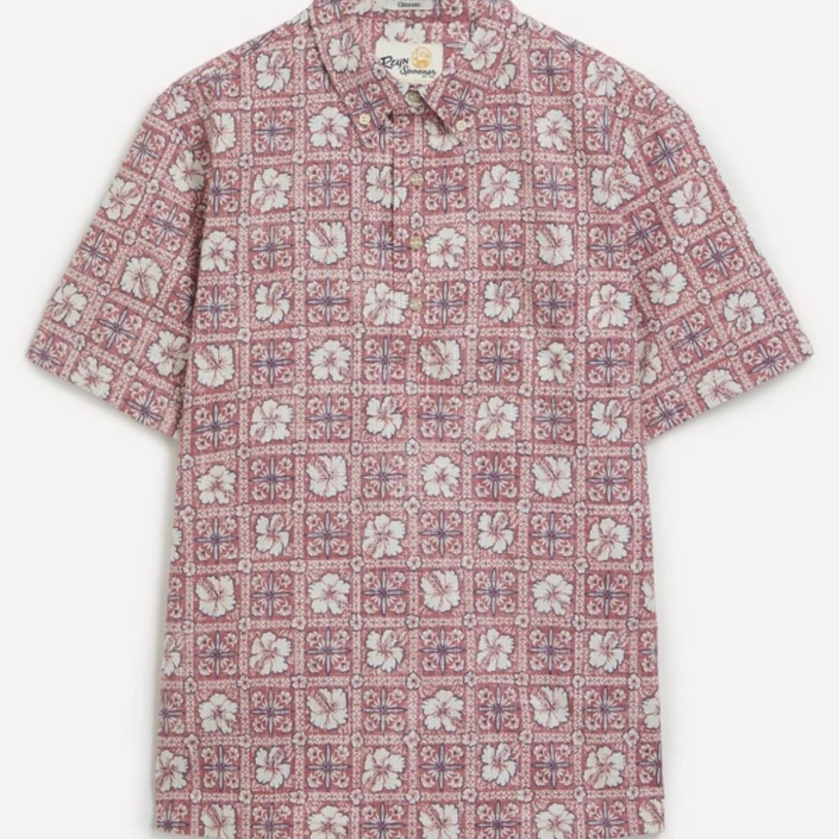 Reyn Spooner Pua Patchwork Pullover Shirt - Faded Ginger