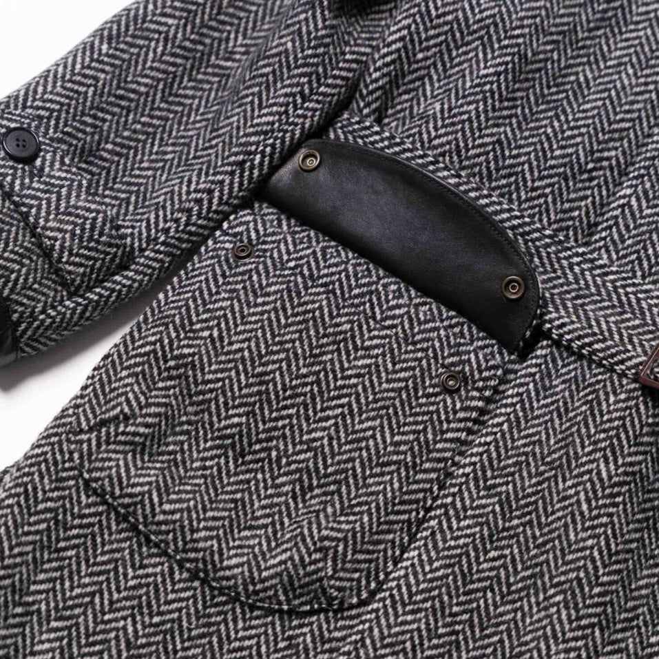 Shangri-La Heritage Stelvio Grey Herringbone Dispatch Rider Coat