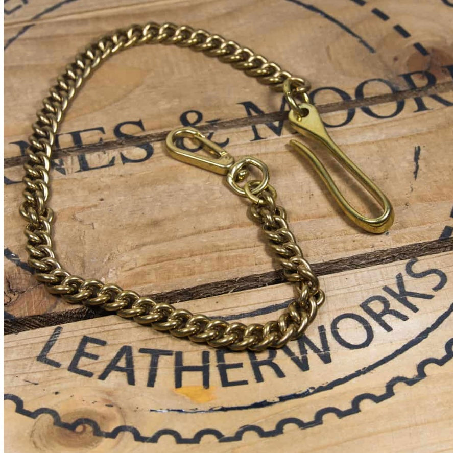 Barnes and Moore Heavy Brass Wallet Tether