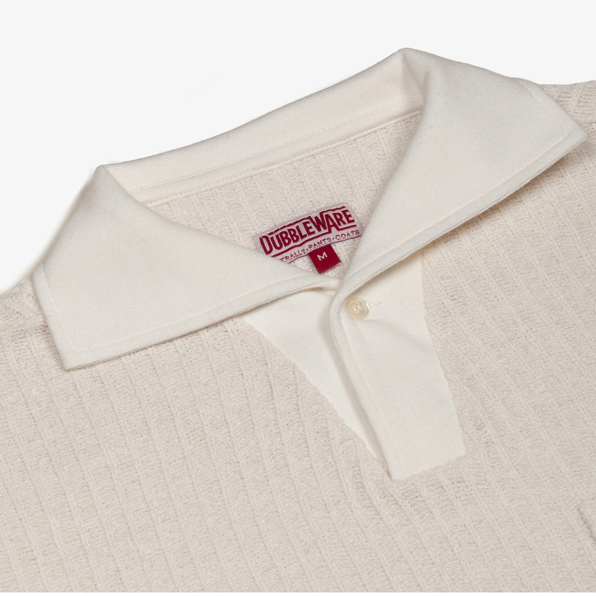 Dubbleware Rowley Vintage Jaquard Polo Shirt Ecru