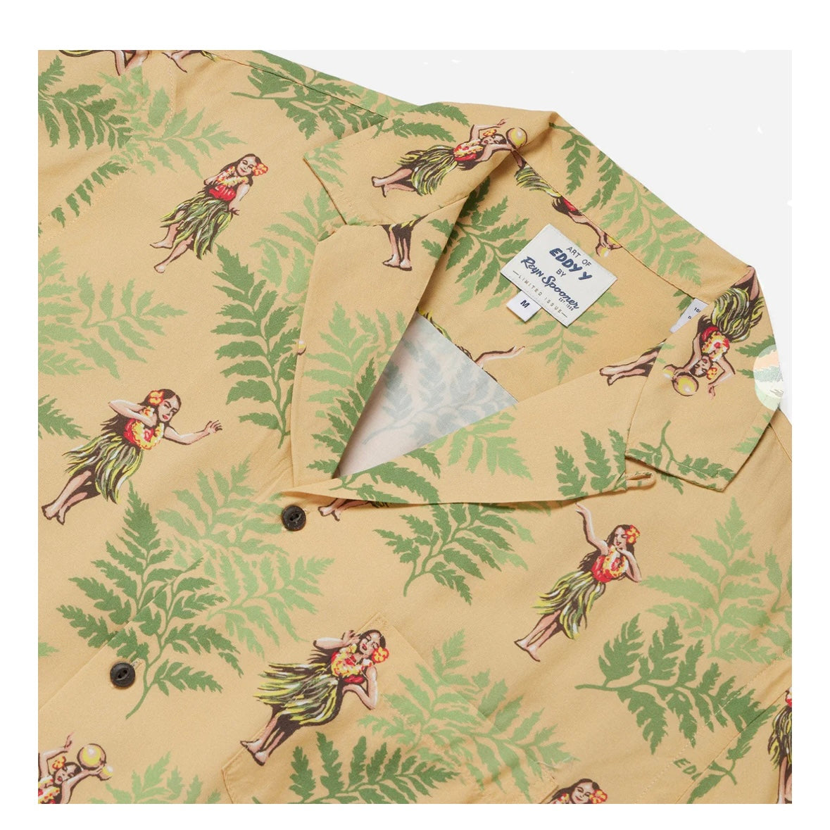 Reyn Spooner Hula Auana Camp Shirt - Yellow