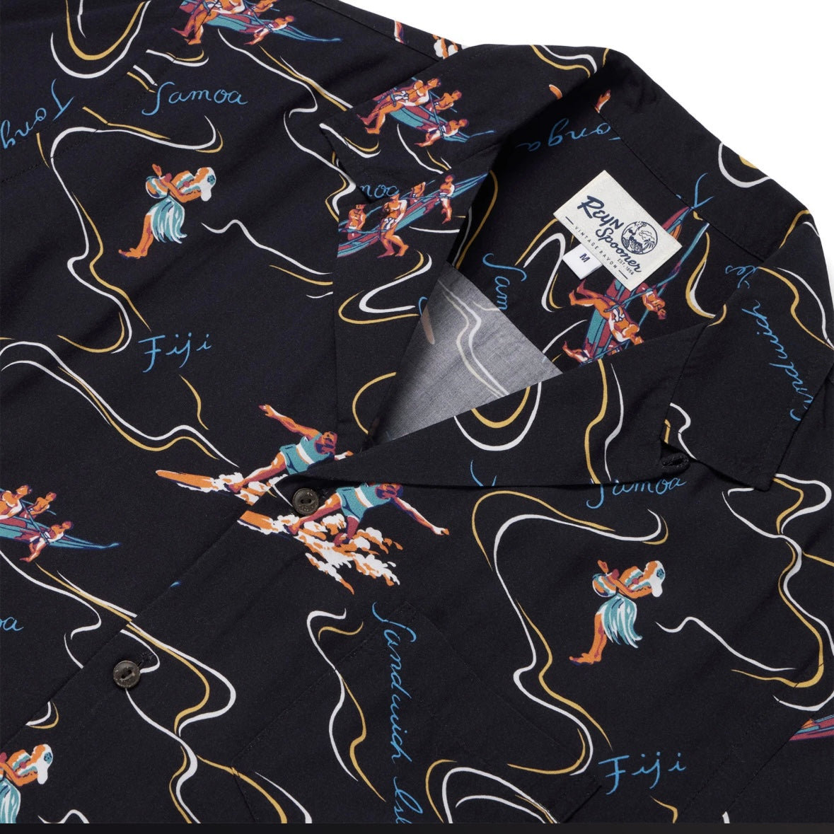 Reyn Spooner South Sea Camp Shirt - Black