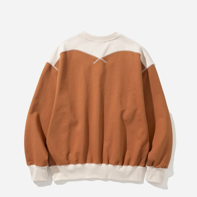 Uniform Bridge Two Tone Sweatshirt - Orange/Ecru