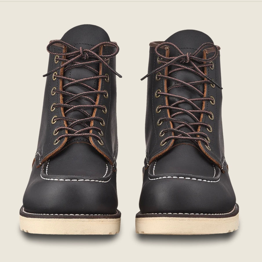 Red Wing Classic Moc Toe Black Prairie Leather