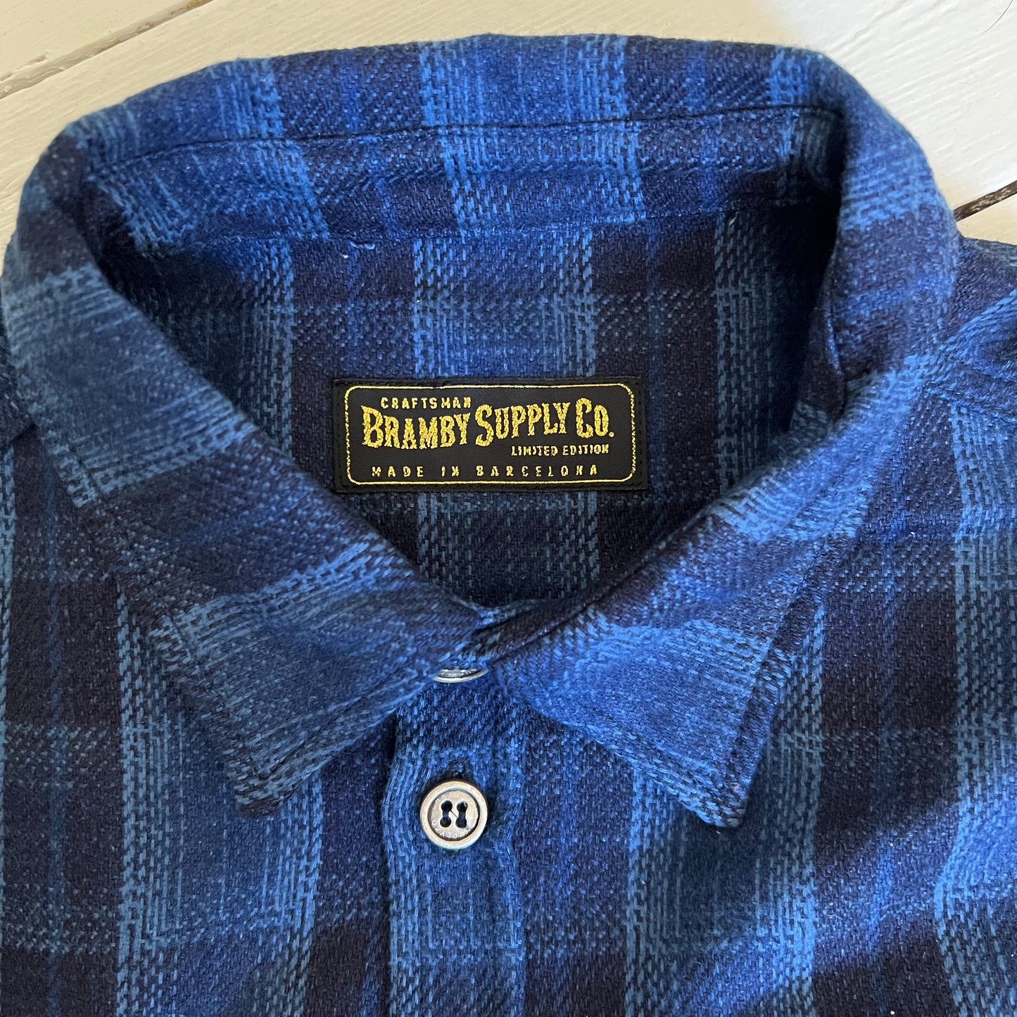 Bramby Supply Co Indigo Check Overshirt