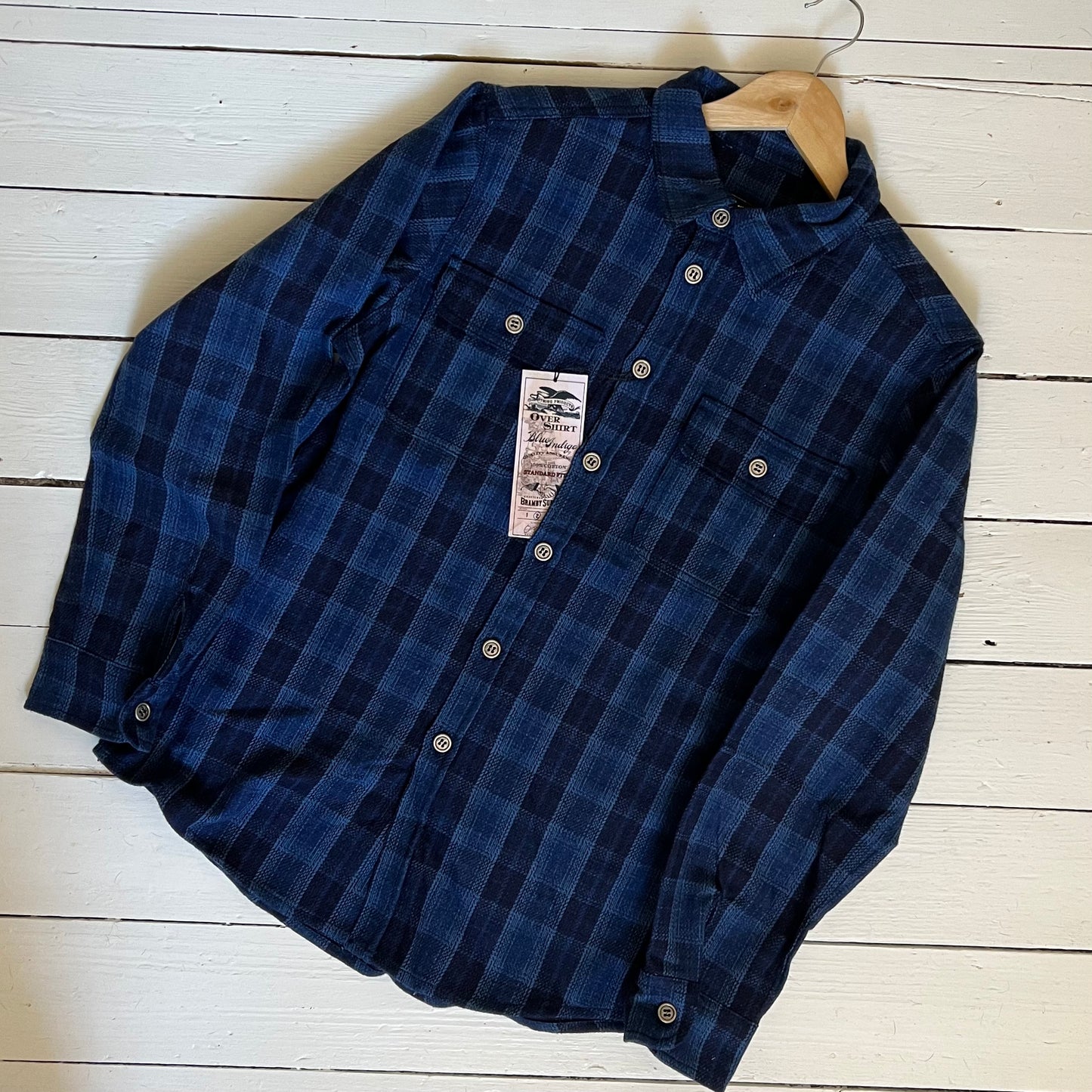 Bramby Supply Co Indigo Check Overshirt