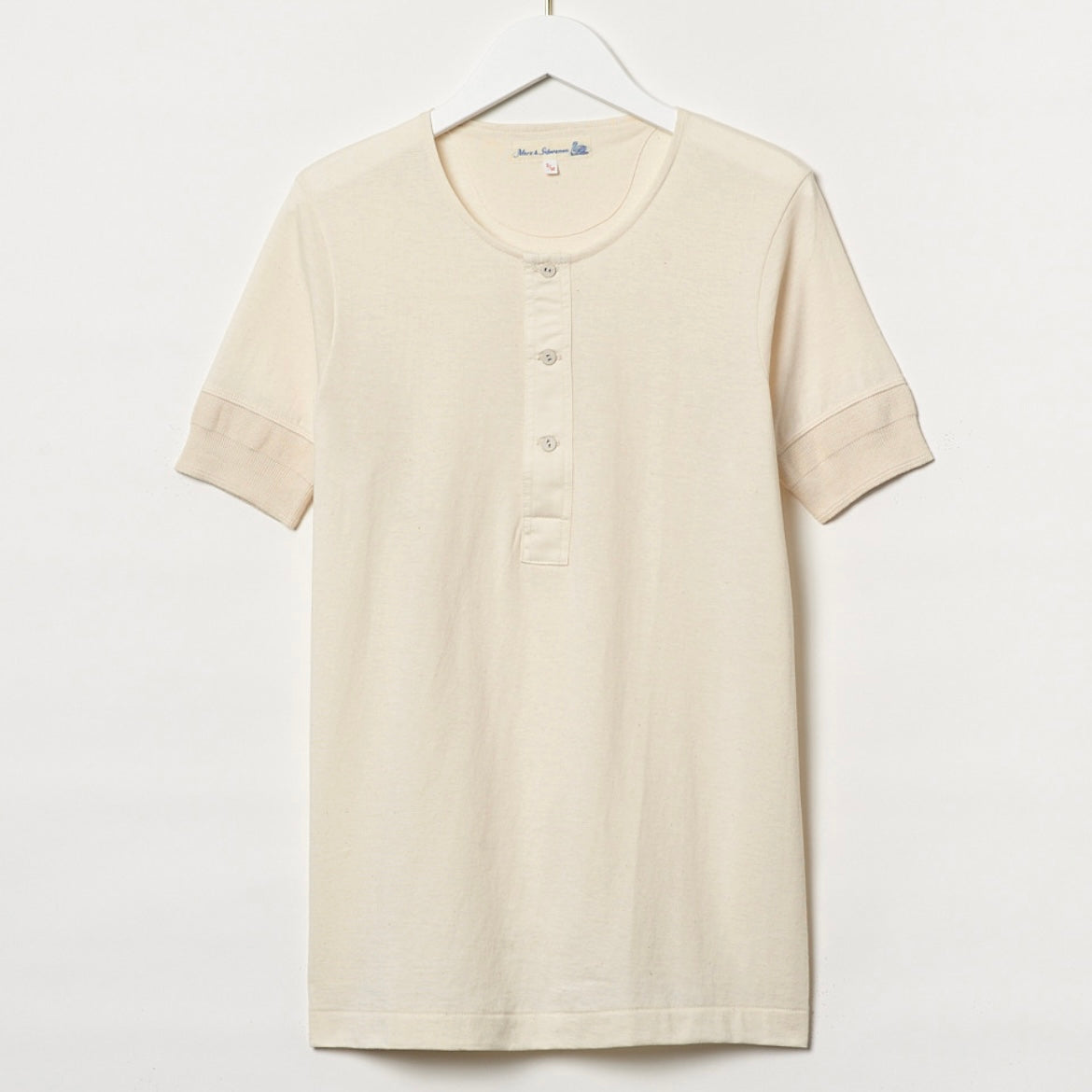 Merz B Schwanen Loopwheeled Short Sleeved Henley Classic fit