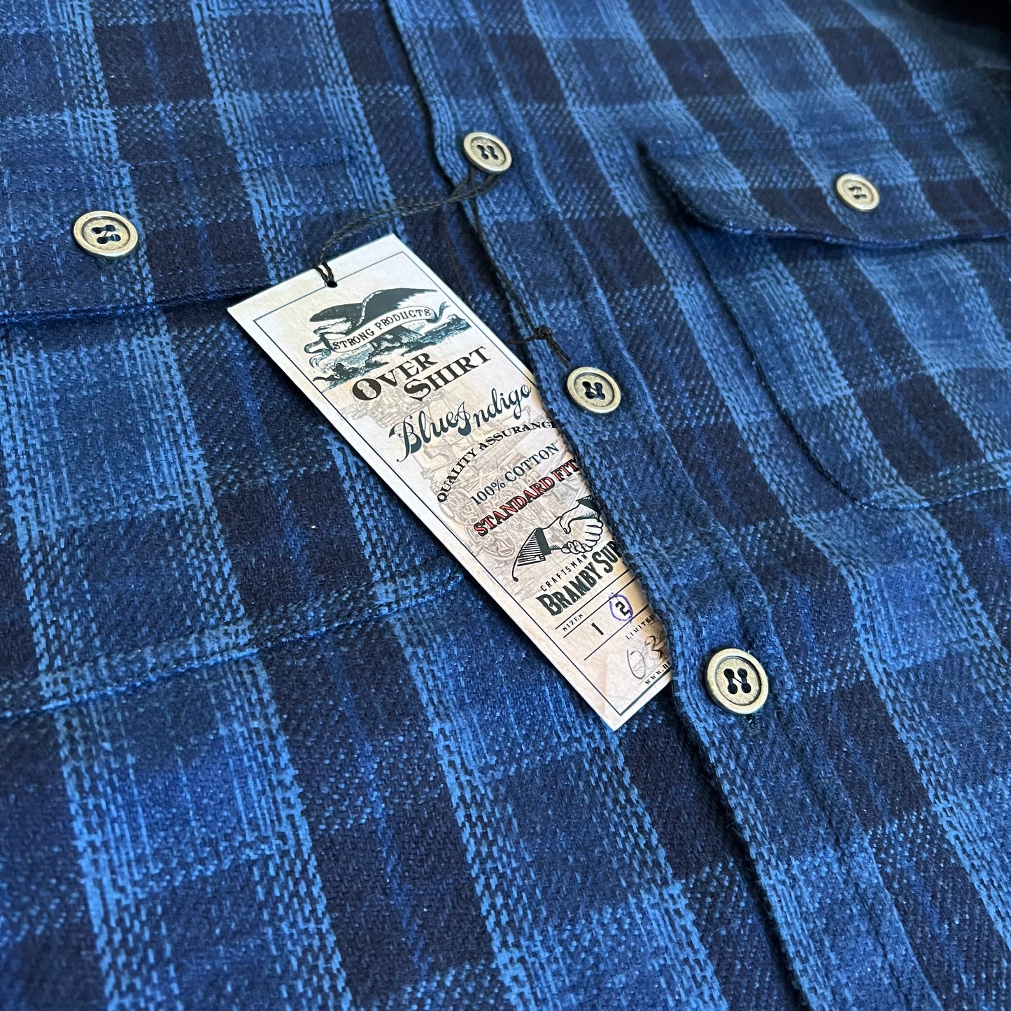 Bramby Supply Co Indigo Check Overshirt