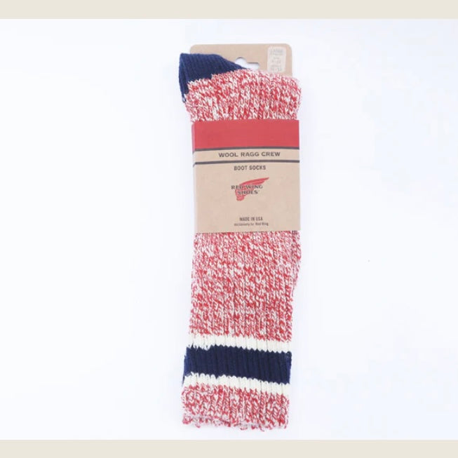 Red Wing Striped Wool Ragg Crew Socks