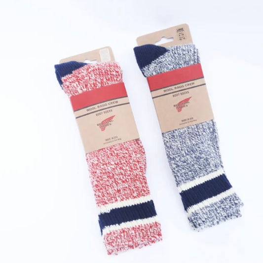 Red Wing Striped Wool Ragg Crew Socks