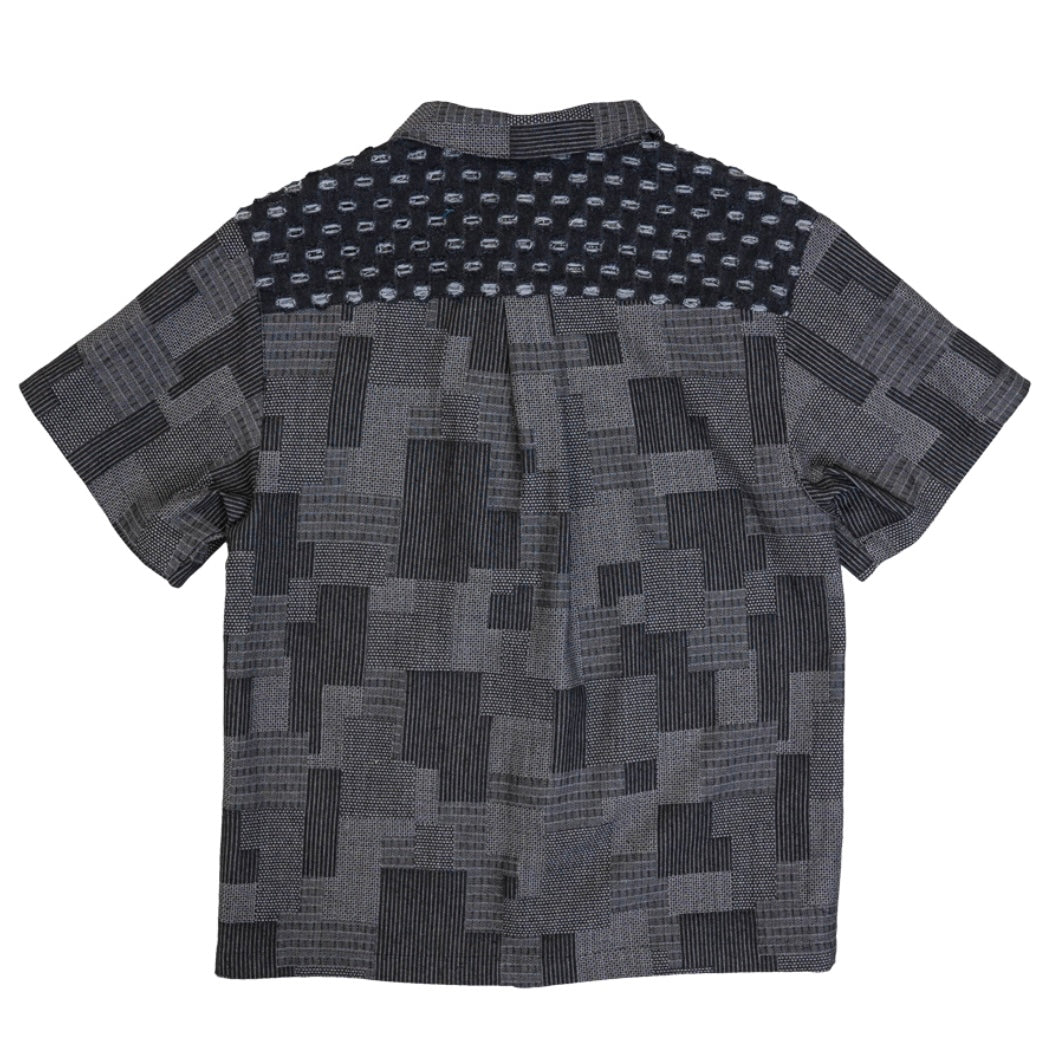 Darenimo Denim Jacquard Short Sleeved Shirt